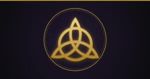 Triquetra dourada, símbolo da tríade da formação junguiana