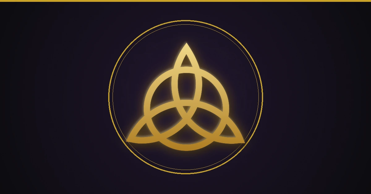Triquetra dourada, símbolo da tríade da formação junguiana